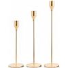 Generic 3 portacandele in metallo, con manico lungo, portacandele da tavolo per matrimoni, decorazione per la casa (oro)