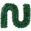 FACAIIO Ghirlanda artificiale verde 270 cm, ghirlanda natalizia realistica in PVC con 200 punte per rami, decorazione per camino, scale, feste
