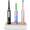 033Lab Porta Spazzolini Elettrici Triplo con Alloggiamento per 3 Basi di Ricarica, Organizer da Bagno Compatibile con Oral-B - Beige