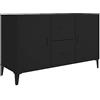 vidaXL Credenza Nera 100x36x60 cm in Legno Multistrato