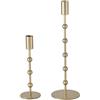 Boltze Kimberly 2016685 Portacandele in Oro, Ferro, 2 Pezzi, Rotondo