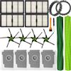 EATBALE Parti di Ricambio per iRobot Roomba S9 (9150) Plus S9+ (9550) Kit di Accessori per aspirapolvere Robot 1 Set di spazzole in Gomma multisuperficie, 4 spazzole Laterali, 4 filtri