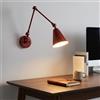 B·LED BARCELONA LED BARCELONA LED Applique da Parete Rosso con Braccio Regolabile, Alluminio di Alta Qualità, Stile Classico e Moderno, Illuminazione di Lusso Retrò e Industriale per Camera, Soggiorno o Ufficio