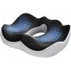 DAHAIHLAN Cuscino per Sedile in Memory Foam, Comfort per Lunghe Sedute, Nero | 38 X 34 X 7.5 cm, Cuscino Sedia Ufficio con Foro Centrale, Per Coccige e Supporto Lombare, Allevia La Sciatica