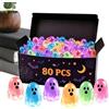 Generico Mini Ghosts Luminous Halloween - Tiny Ghost Statue Set Halloween Mini Craft | Halloween Mini Craft Figures for Office Classroom Bedroom | Party Gathering Bookshelf Cabinet Tabletop Mini Ghosts Luminous