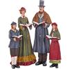 Magie di Natale Statuette Famiglia Cantori con Colori Natalizi in Poli-Resina h 40 cm Storia Dino Bianchi 2021