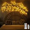 GSenhui Albero Luminoso da Parete, Ramo Luminoso LED, 120 cm 48 LED | con Telecomando, USB, 8 Modalità di Illuminazione, Bianco caldo, Ramo Natalizio con Luci, Decorazione da Parete per Interni