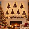 Generico Decorazioni da parete a LED a forma di renna (B) | Decorazioni luminose in legno a forma di renna, adesivi da parete luminosi a LED a forma di renna per caminetto, scale