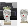 Generico Vaso decorativo in ceramica scultura con portafiori, decorazione per la casa moderna gdm (BIANCO 24003VB)