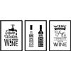 Nacnic Set Fogli Vino Poster e Cantina. Vino Bianco e Nero 2. Formato A4