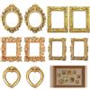 SNXCEUG 10 Pezzi Cornici Vintage Resina, Stile Barocco, Mini Porta Foto Antichi, per Gioielli, Feste, Matrimoni, Parete Fotografica, Decorazione da Tavolo