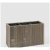 EDG Enzo De Gasperi Vaso Listelli Rettangolare Grey Acacia 86 cm