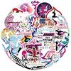 LYLSDSB Set di 50 adesivi da ginnastica in vinile per bottiglie d'acqua, skateboard, laptop, scrapbooking, bagagli, moto, bicicletta, impermeabili, graffiti adesivi per bambini, adulti e ragazze
