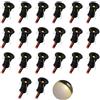 kpslucerna Piccoli Mini Faretti Led Da Incasso 12V 0.5W IP65 20Pz Nero Caldo 3000K | Diametro Foro Ø9-11mm, per Vetrina Vetrinette Modellismo Mensola Cielo Stellato Soffitto Bagno Nicchia Scala Interna Barca