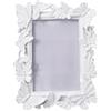 Generic Cornice per foto 3D in rilievo con farfalla per foto da 10 x 15 cm, elegante porta foto in resina con bordo a strati in rilievo, per decorazioni per la casa, matrimoni, bianco, nero, oro, argento (10