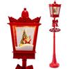 SOARS Decorazioni Natalizie, Lampione Natalizio con Neve 185 CM, Luci, Musica, Lanterna Natalizia con Babbo Natale, Albero di Natale, Addobbi Natalizi per Esterno Interno per Casa, Portico