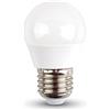 V-TAC Lampadina Led Bulb a sfera, 6W, E27, 220-240V, 4000K Luce naturale, 1 pezzo
