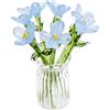 Syglawnd Mini fiori di vetro in vaso floreale artigianale fatto a mano per decorazione da tavolo, blu