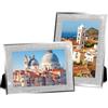 TW1TGOFT 2 cornici per foto in vetro da 20 x 25 cm, colore argento, da esporre orizzontalmente e verticalmente, 25 x 20 cm, con supporto per supporto da tavolo per certificati, stampa artistica e disegno