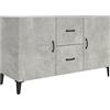 vidaXL Credenza Grigio Cemento 100x36x60 cm in Legno Multistrato