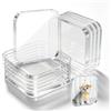 JOSTIVE Set di 50 magneti per frigorifero quadrati arrotondati in acrilico per fai da te, cornice magnetica per lavori manuali, cucina, ufficio e scuola