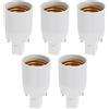 NYMFEA yaoqijie 5 pz G24 A E26/E27 Presa Adattatore Gx24d 2Pin Conduttivo Base della Lampada Adattatori G24d A Medio Edison Presa di Luce Convertitore Lasting