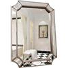 FGXHHS Specchio da Parete 25,5x35,4 Pollici, Stile Artistico Tradizionale, Decorativo per Bagno, Soggiorno, Camera da Letto, Cucina e Ingresso (Argento)