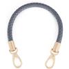 SYSUII 2 manici per borse, 50 cm, per borse, portafogli | Tracolla intrecciata in pelle PU, manici di ricambio per borse fai da te, accessori per la produzione di borse, grigio scuro
