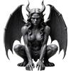 Generic Gargoyle, decorazione per mensole, altezza 10 cm, in resina, stile gotico | Decorazione Gargoyle Gargoyle Classico Quattro Figure, Statua Fantasia Resina, Altezza 10CM, Nero Costiero
