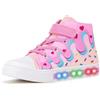 FUNCOO PLUS Scarpe da ginnastica alte per bambini e bambine, in tela | Scarpe lampeggianti per bambini, facili da allacciare, tomaia traspirante, casual, scuola, asilo, all'aperto, parco