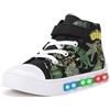 FUNCOO PLUS Scarpe da ginnastica alte per bambini e bambine, in tela | Scarpe lampeggianti per bambini, facili da allacciare, tomaia traspirante, casual, scuola, asilo, all'aperto, parco