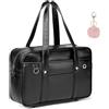 Chillpaper Borsa a tracolla giapponese in ecopelle Kawaii carina borsa a tracolla borsa a tracolla anime cosplay studente con pompon rosa