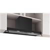 Bosch Serie 4, cofano di design integrato, 90 cm, vetro trasparente, nero opaco, DBB95CC60
