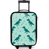 NoBoringSuitcases.com NoBoringSuitcases© Valigia Per Bambini Compatto Bagaglio Ultraleggero | 48x31x19 cm - Trolley A Mano Rigidi LED Ruote Valigie Neonato - Ragazzo - T-Rex - Blu - Impronte