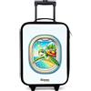 NoBoringSuitcases.com NoBoringSuitcases© Valigia Per Bambini Compatto Bagaglio Ultraleggero | 48x31x19 cm - Trolley A Mano Rigidi LED Ruote Valigie Bimbi - Ragazzo - Tartarughe - Tropicali - Spiaggia