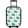 NoBoringSuitcases.com NoBoringSuitcases© Valigia Per Bambini Compatto Bagaglio Ultraleggero | 48x31x19 cm - Trolley A Mano Rigidi LED Ruote Valigie Bimbi - Ragazzo - Dinosauro - Alberi - Blu