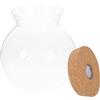 DECHOUS Bottiglia Paesaggio Acquario in Vetro 1 Gallone Bianco con LED | Vetro ad Alto Borosilicato, Coperchio in Legno, Corpo Trasparente, per Betta e Miniature Giardino