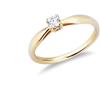 GV GIOIELLI DI VALENZA Anello Solitario a 4 punte in oro giallo 18k con Diamante ct. 0,20