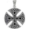 Strictly Gifts Alchemy Parts & Accessories CIONDOLO DA UOMO DI QUALITÀ GRANDE ROTONDO DISEGNO CROCE CELTICA - ARGENTO STERLING 925