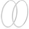 LOUMILEO Orecchini a cerchio in argento 925, ipoallergenici, sottili, da donna, 30/40/50/60 mm