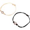 FINISPERSOO Bracciali Vibranti per Coppie, Sensore di Connessione Tattile, 1 Paio, Bracciali Regolabili in Corda e Lega, per Relazioni a Distanza, Regalo per Lui e Lei