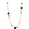 Dazylleco Collana lunga dorata da donna, con grandi perle di pietra, gioiello alla moda, regalo per la mamma