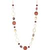 Dazylleco Collana lunga dorata da donna, con grandi perle di pietra, gioiello alla moda, regalo per la mamma