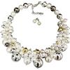 Tmboryuu Set di gioielli con collana di perle artificiali classiche, design moderno e minimalista, orecchini comodi da indossare, idea regalo alla moda