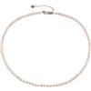 Wizock Collane girocollo minimaliste con perle d'acqua dolce da 3-4 mm per | Collana da donna, in argento 925, chiusura a molla, regolabile da 38 a 43 cm, realizzata a mano, gioiello da matrimonio