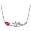 Aurora Tears Aurora Lacrime 925 Sterling Silver Lumaca Uccello Collana con ciondolo a forma di ramo gioielli per incontri regalo per donne e ragazze
