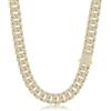 EDINGM Catena cubana da uomo, argento/oro diamante Miami collana cubana per donne, 15 mm ghiacciato fuori gioielli hip hop