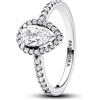 PANDORA Timeless - Anello punto luce goccia, in argento sterling, con zirconia cubica incolore