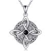 JERWLI JERWL - Collana con nodo di strega, in argento Sterling 925, con ciondolo a forma di nodo De Bruja