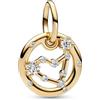 PANDORA Moments - Charm pendenti segno zodiacale, placcati in oro 14k, con pietre di zirconia cubica incolori